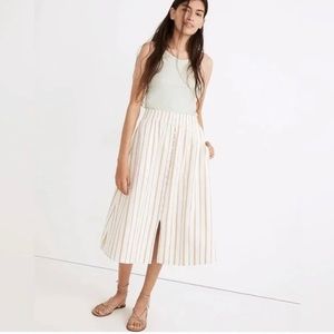 Madewell Linen Cotton Midi Skirt